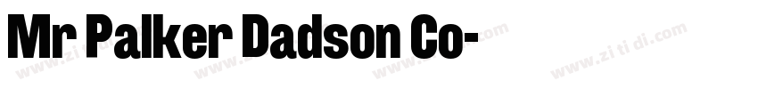 Mr Palker Dadson Co字体转换